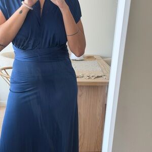 Elegant Navy Blue Multi Way/ Stap Gown